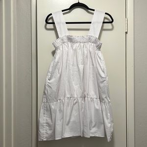 Olivaceous Large white cotton mini dress - New